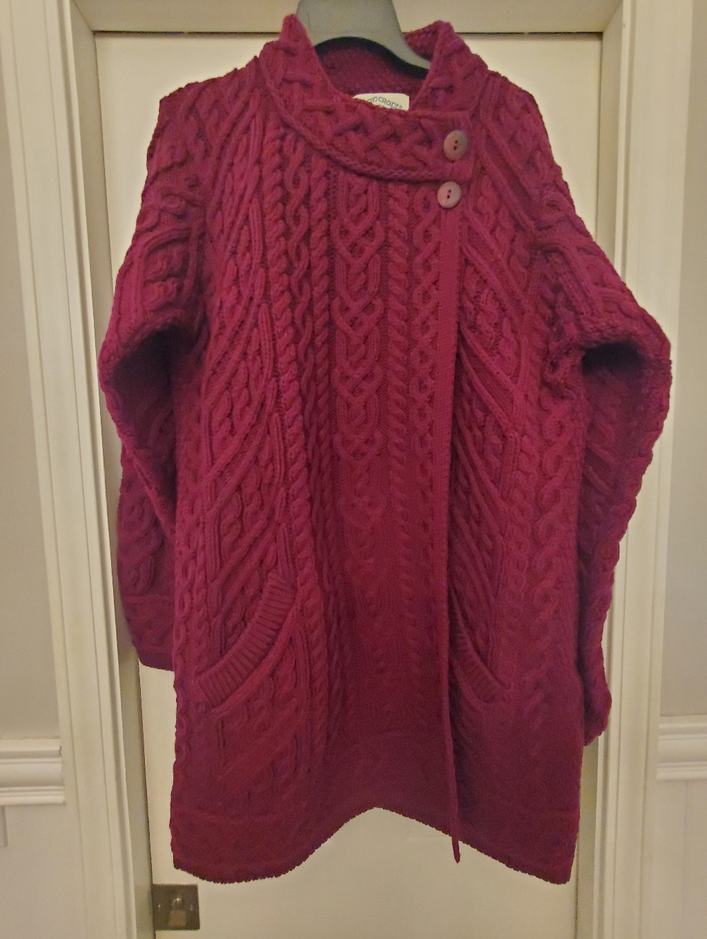 Aran Crafts 100% Merino Wool Cardigan XL